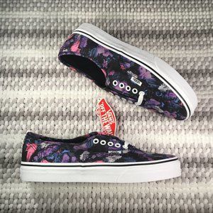 Women's VANS Warped Floral Print Authentic NWT